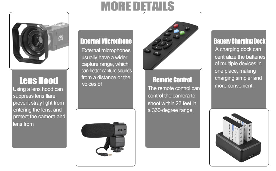 4K Video Camera With Microphone