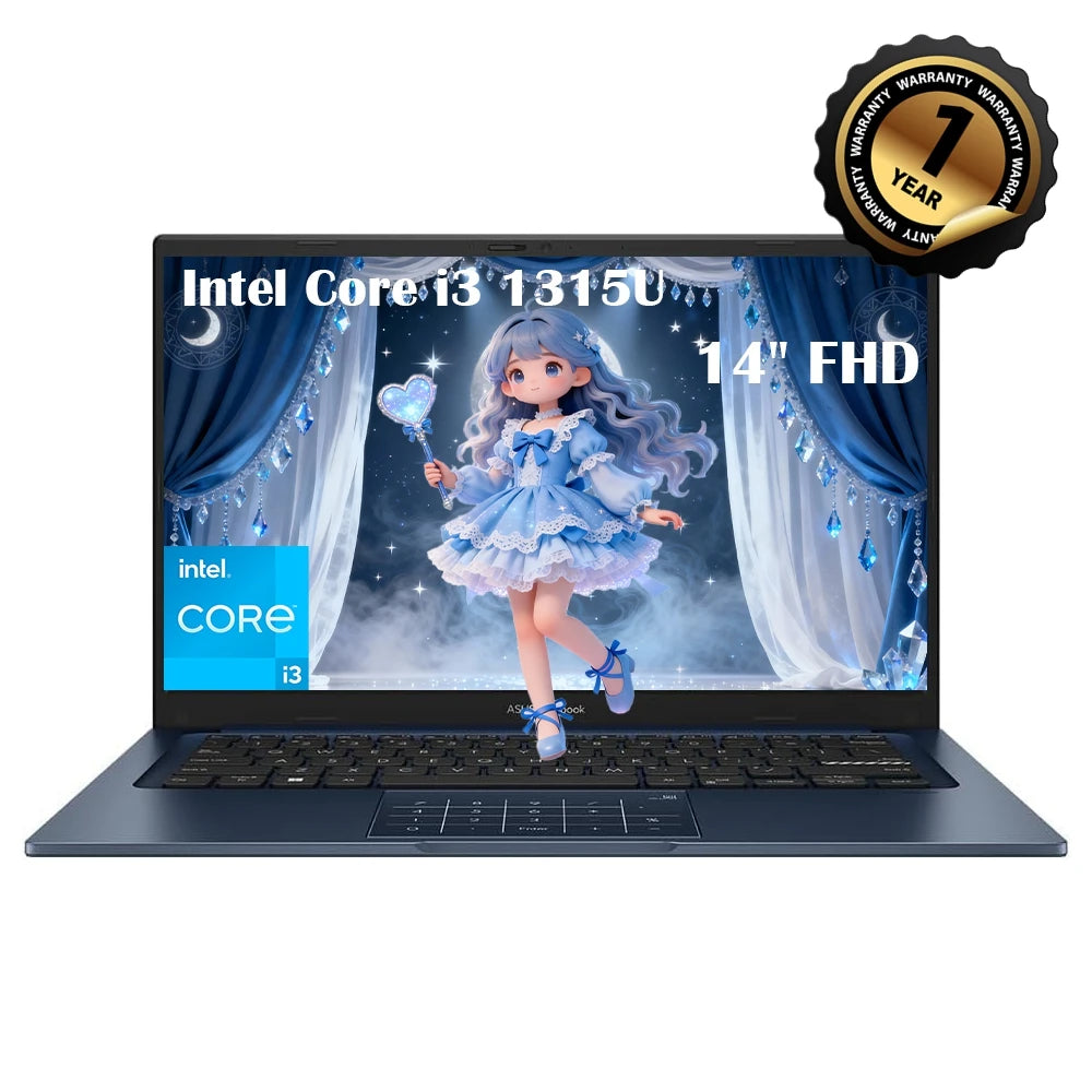 ASUS Vivobook 14" FHD Laptop,Intel Core i3 1315U, Up to 16GB RAM,1TB SSD,Wi-Fi 5,Windows 11 Home