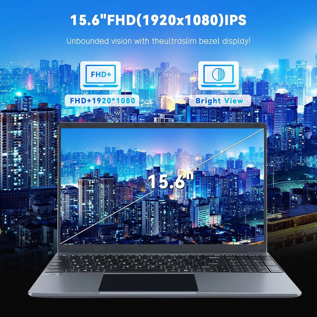 15.6 Inch Laptop Windows 11 Quad-Core Intel Celeron N5095
