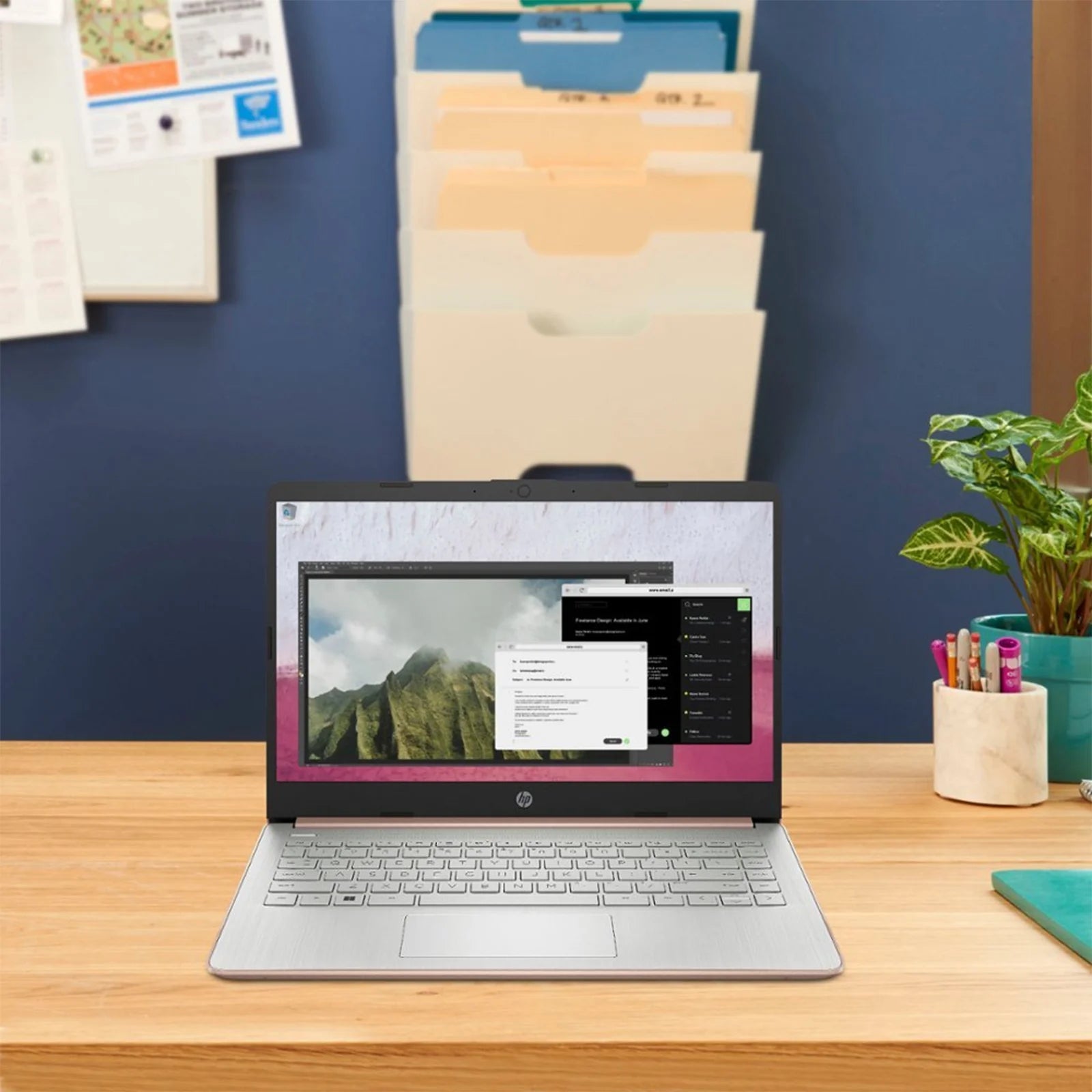 HP 14" Laptop,Intel Celeron N4120,16GB RAM,384GB Storage(128GB eMMC+256GB Micro SD),1Year Office 365,Rose Gold