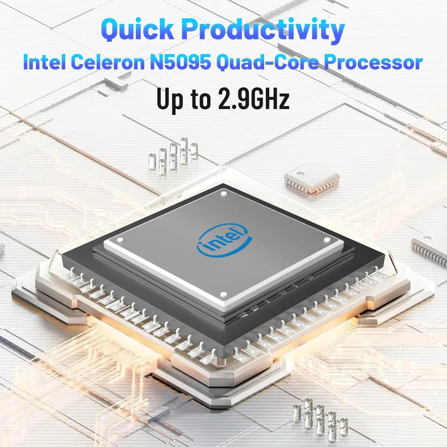 15.6 Inch Laptop Windows 11 Quad-Core Intel Celeron N5095