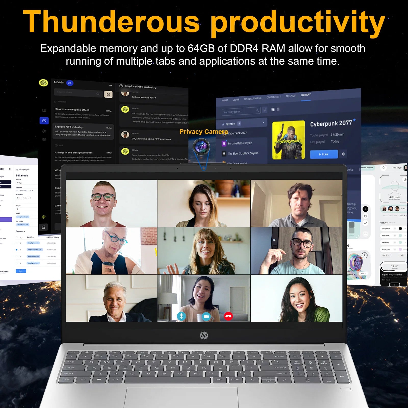 HP15.6'' FHD Laptop, Intel Core i5-1334U