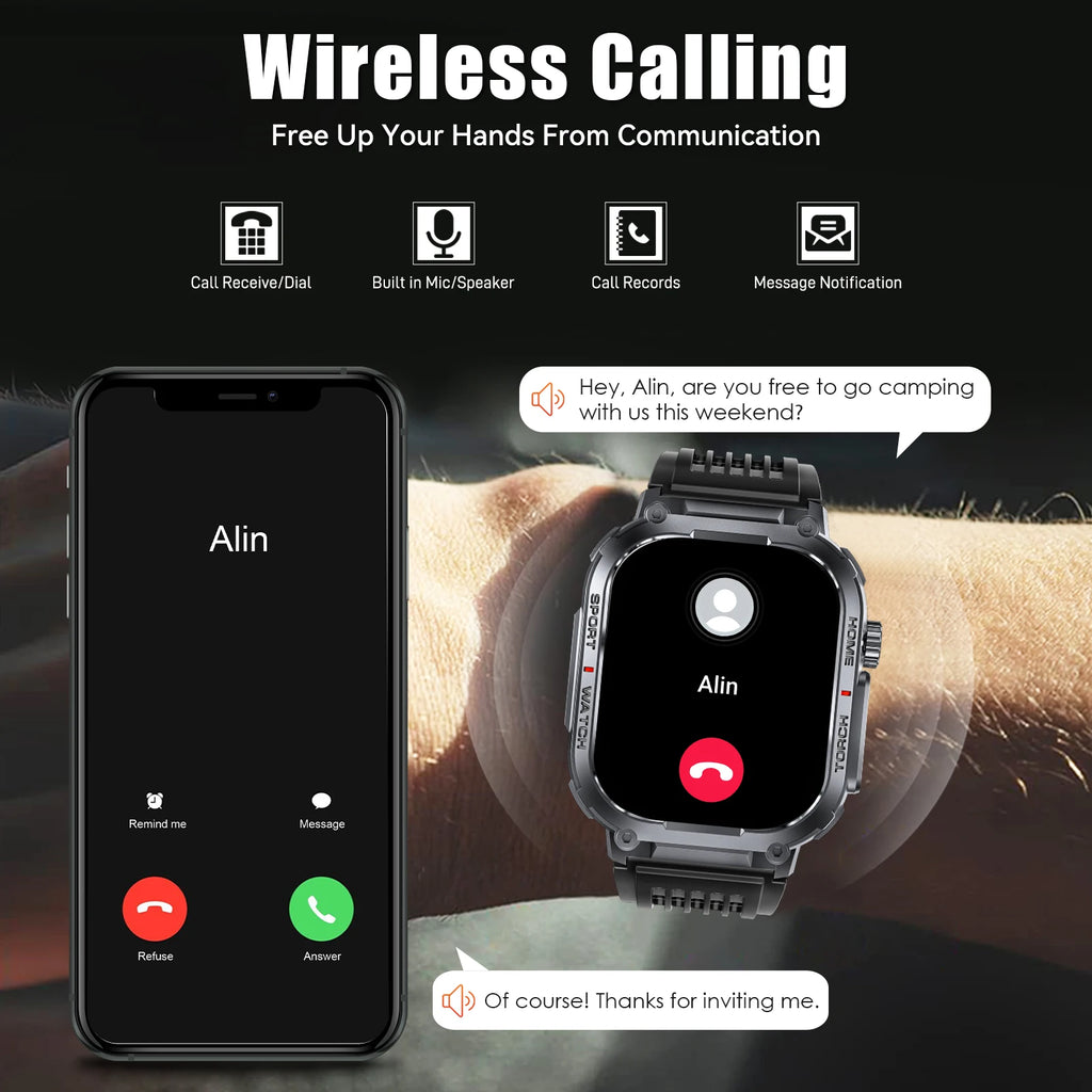 Smart Watch Men 3ATM Waterproof