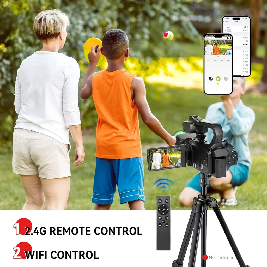 UHD 4k Video Camera 4.0-inch Rotating Touchscreen