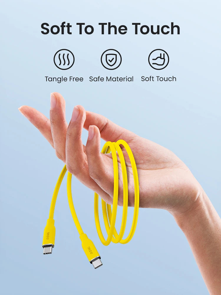 USB C to USB C Fast-charging Silky Cable