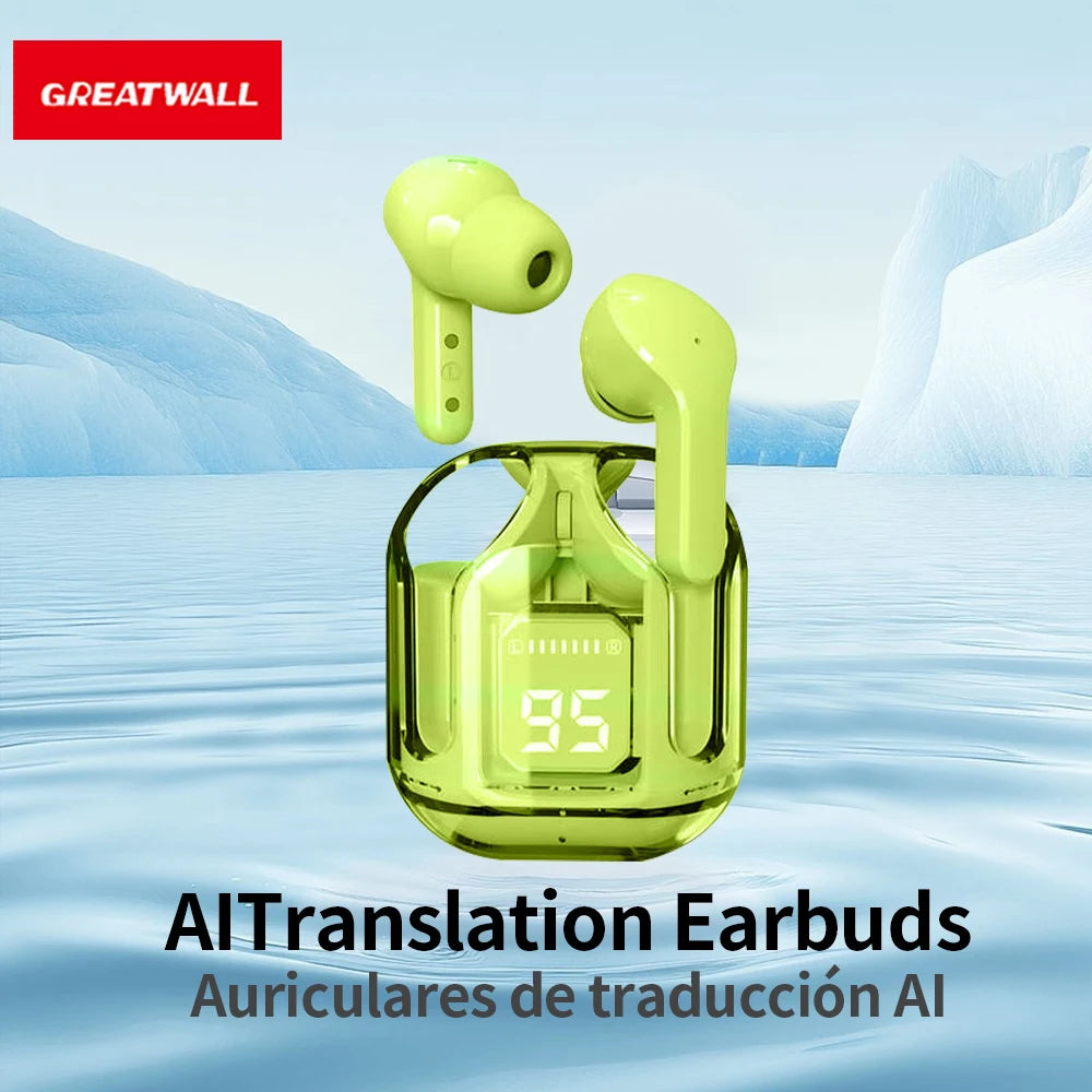 Real-Time AI Translation Headphones Bluetooth Headset Music Calls
