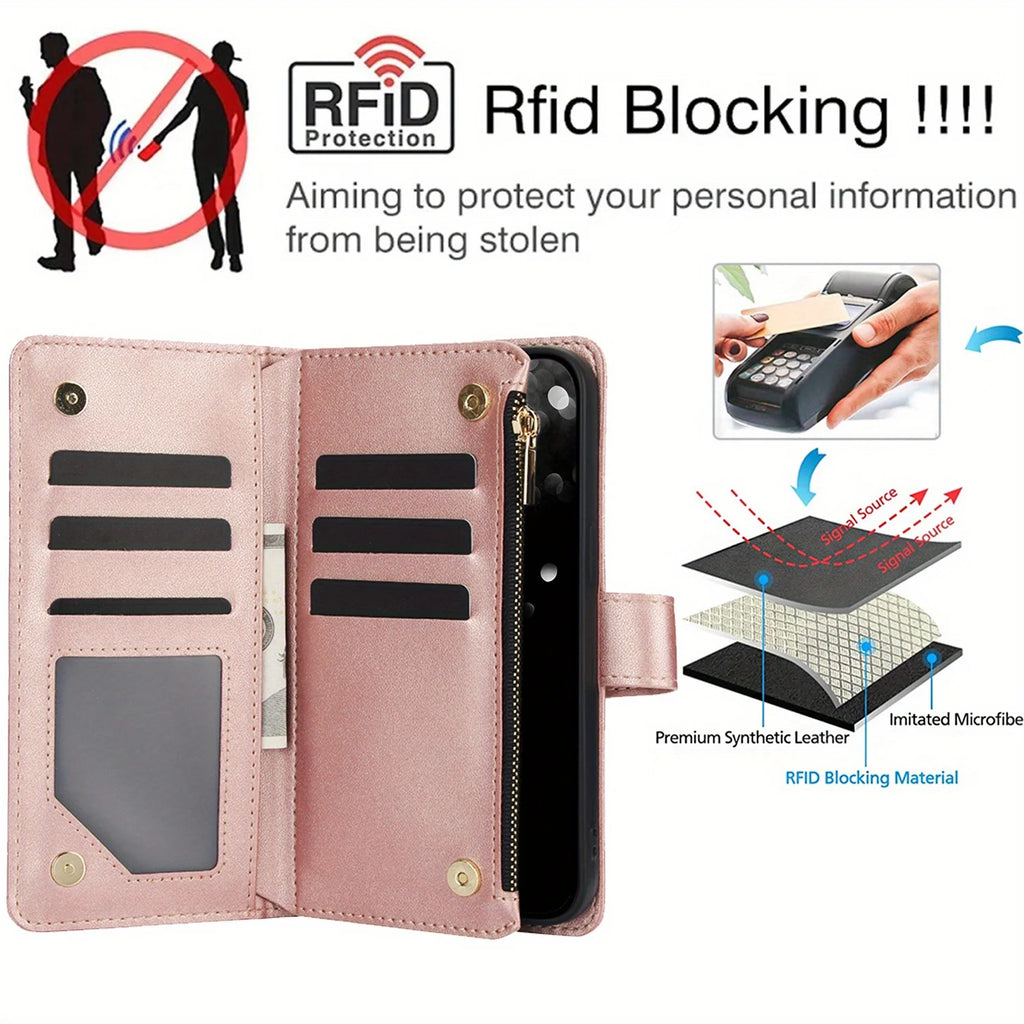 iPhone PU Leather Wallet Flip Case