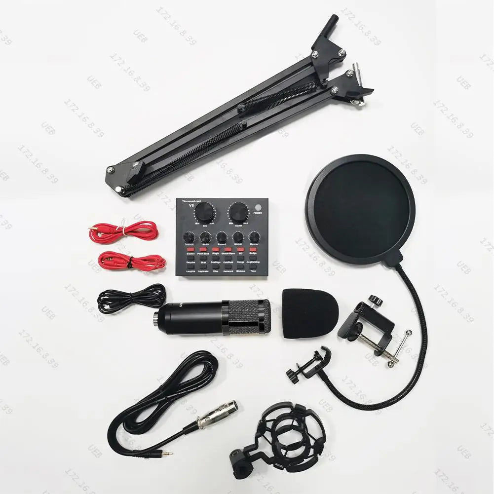 Professional Podcast Microphone with SoundCard Kit