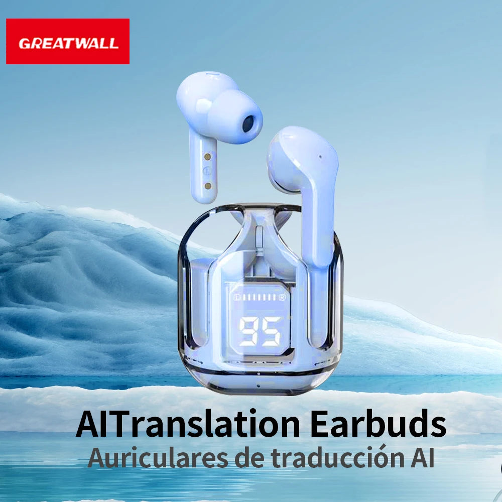 Real-Time AI Translation Headphones Bluetooth Headset Music Calls