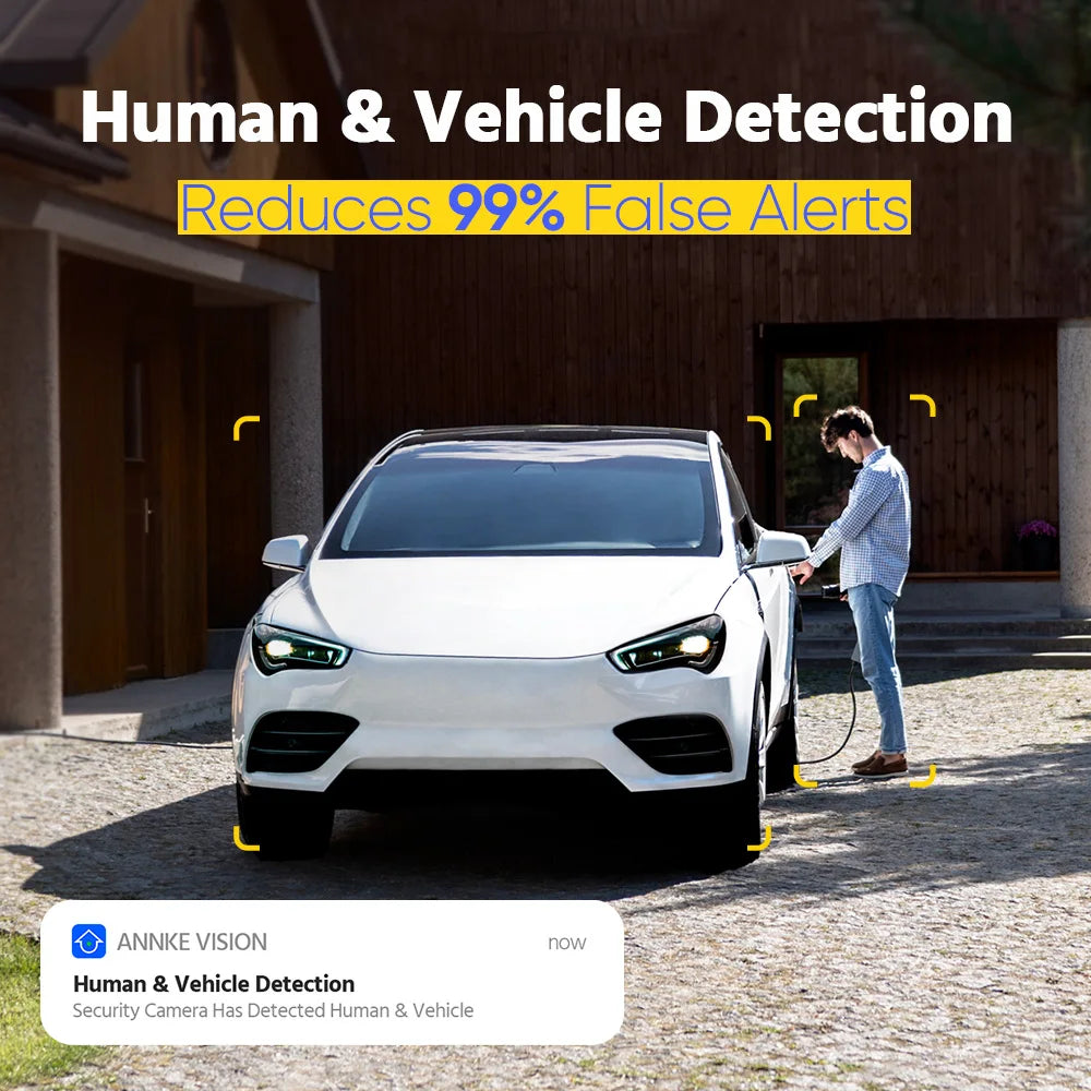 PoE Outdoor Security Camera, Dual Light, Built-in Mic