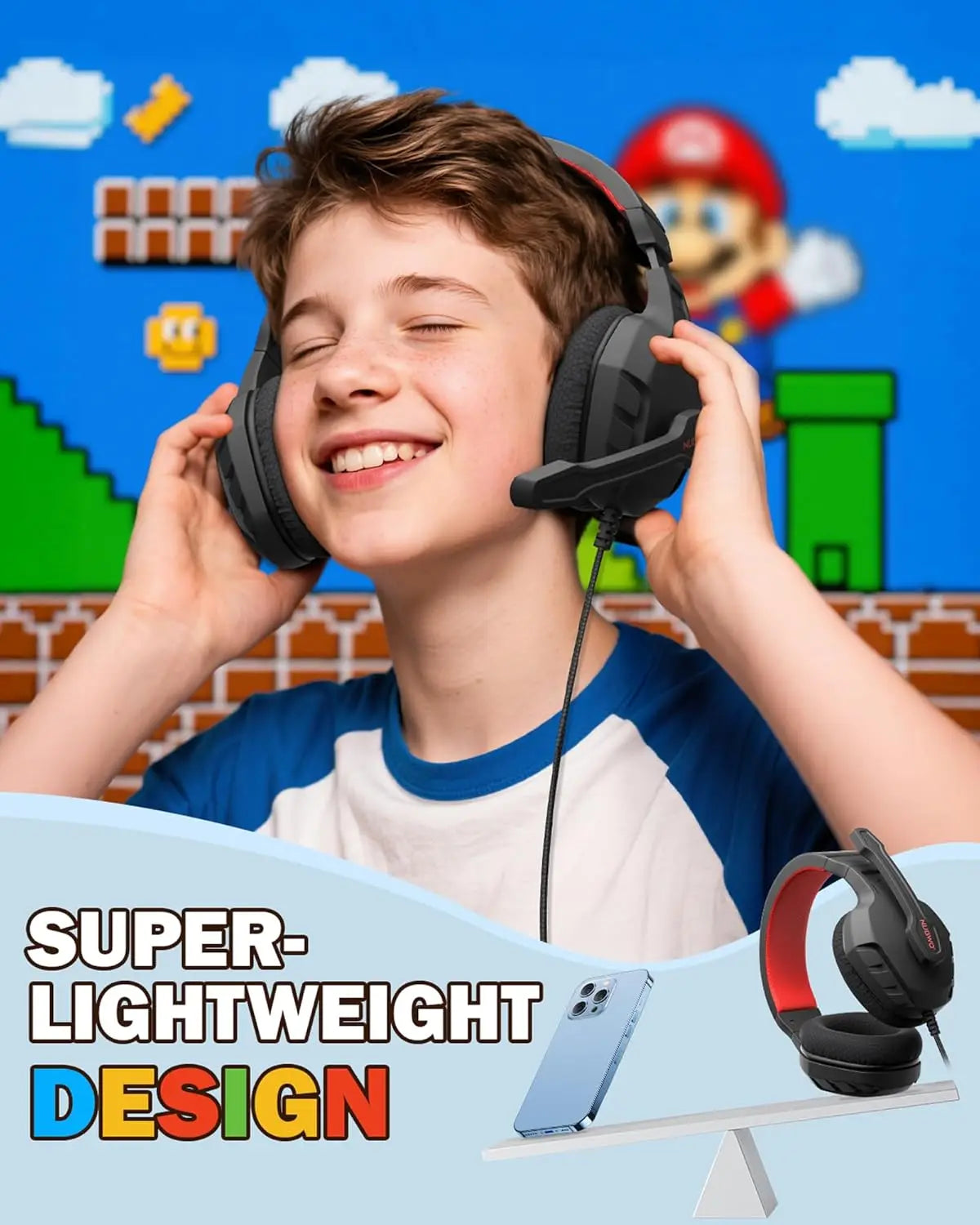 NUBWO U3 Kids Gaming Headset