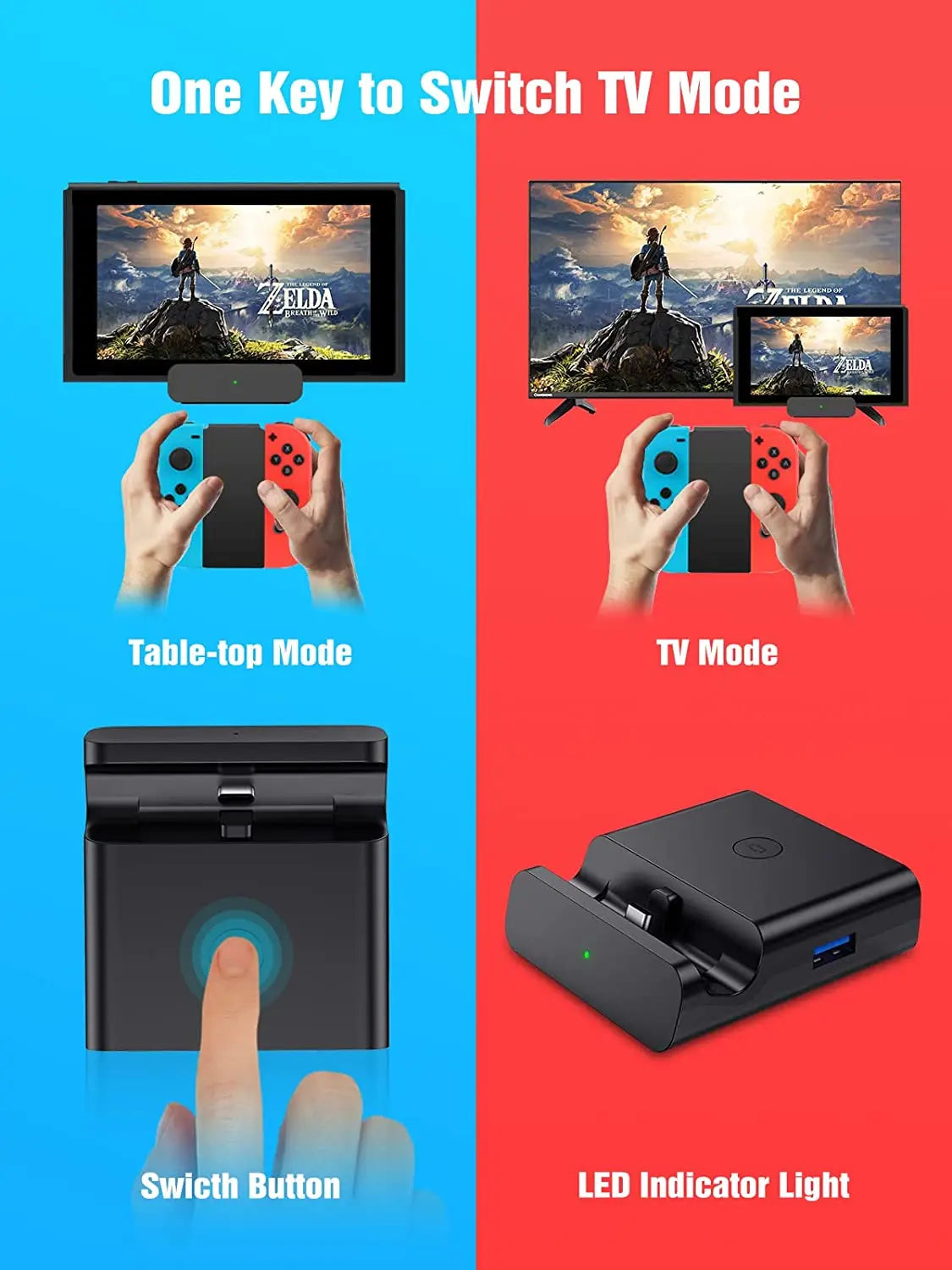 TV Charging Dock for Nintendo Switch