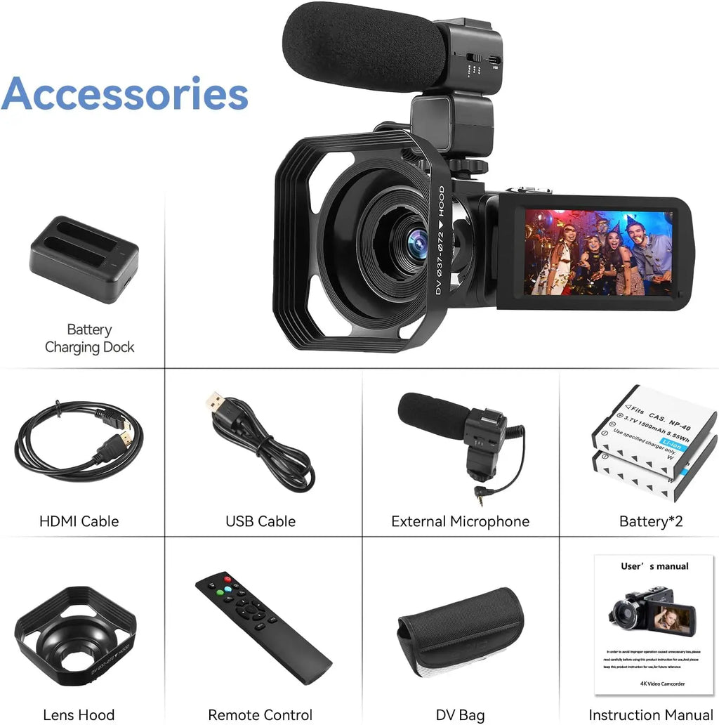 4K Video Camera With Microphone