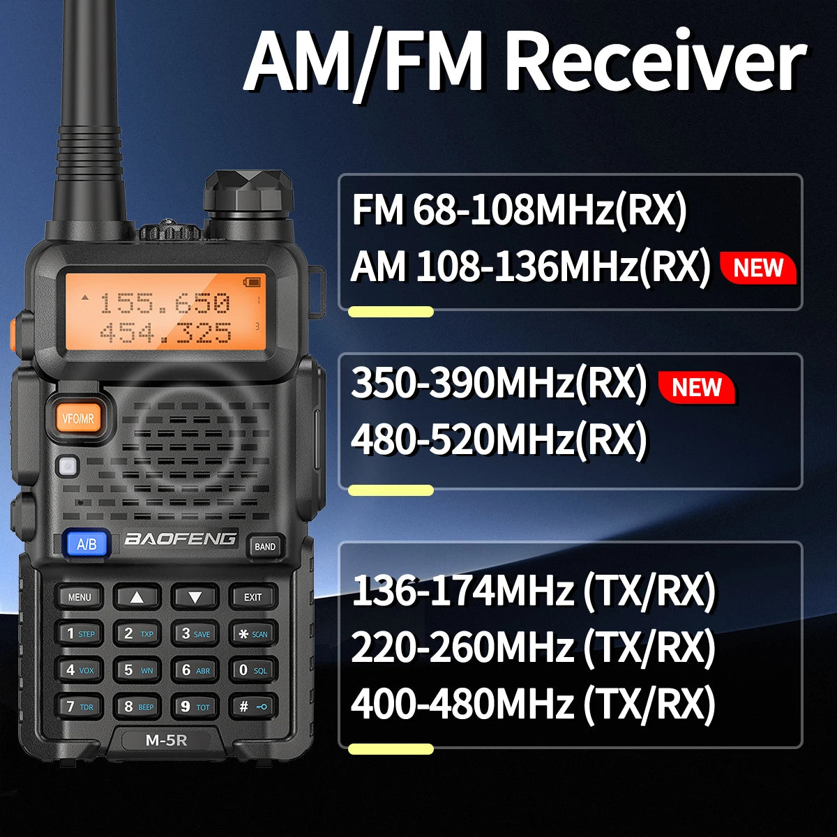 Baofeng M-5R 8W UV-5R Two Way Radio