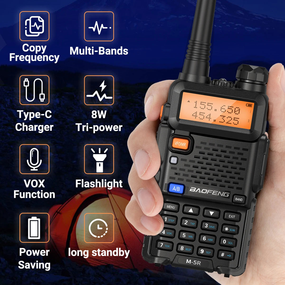 Baofeng M-5R 8W UV-5R Two Way Radio