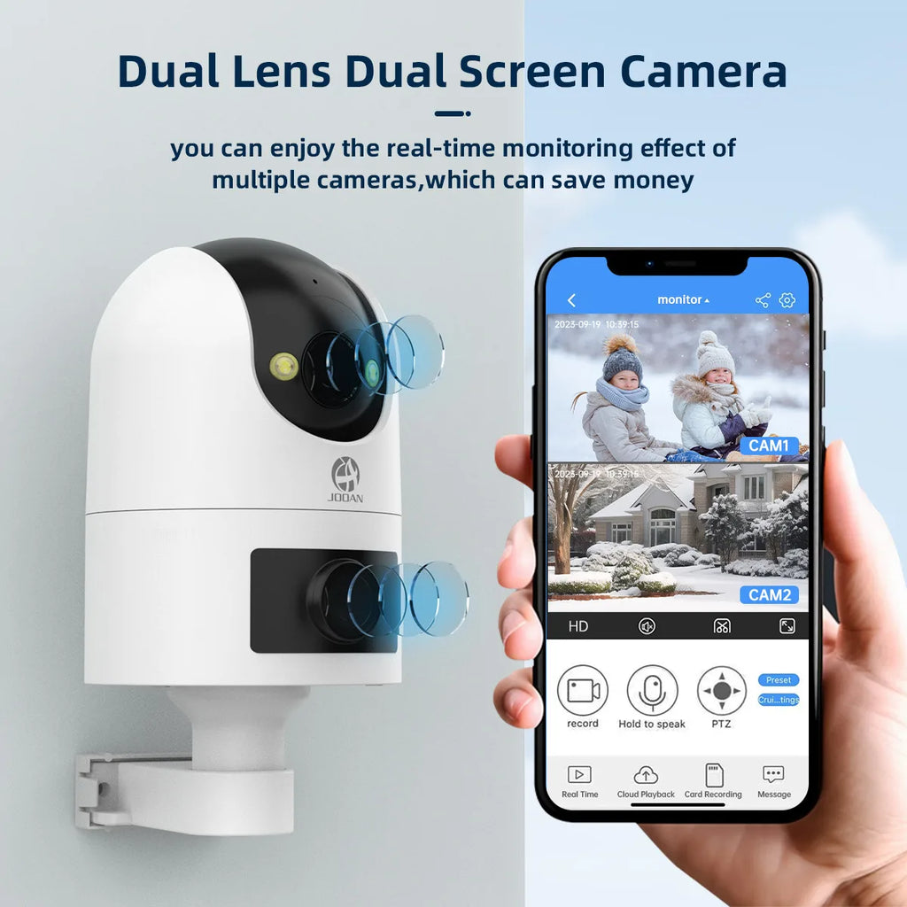 HD  PTZ Outdoor dual Lens WIFI Camera