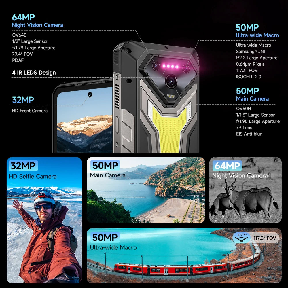 Ulefone Armor 34 Pro 5G AI Rugged Smartphone With Built-in Projector