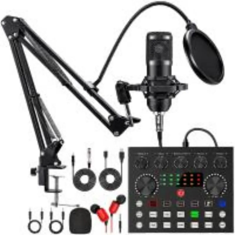 Professional Podcast Microphone with SoundCard Kit