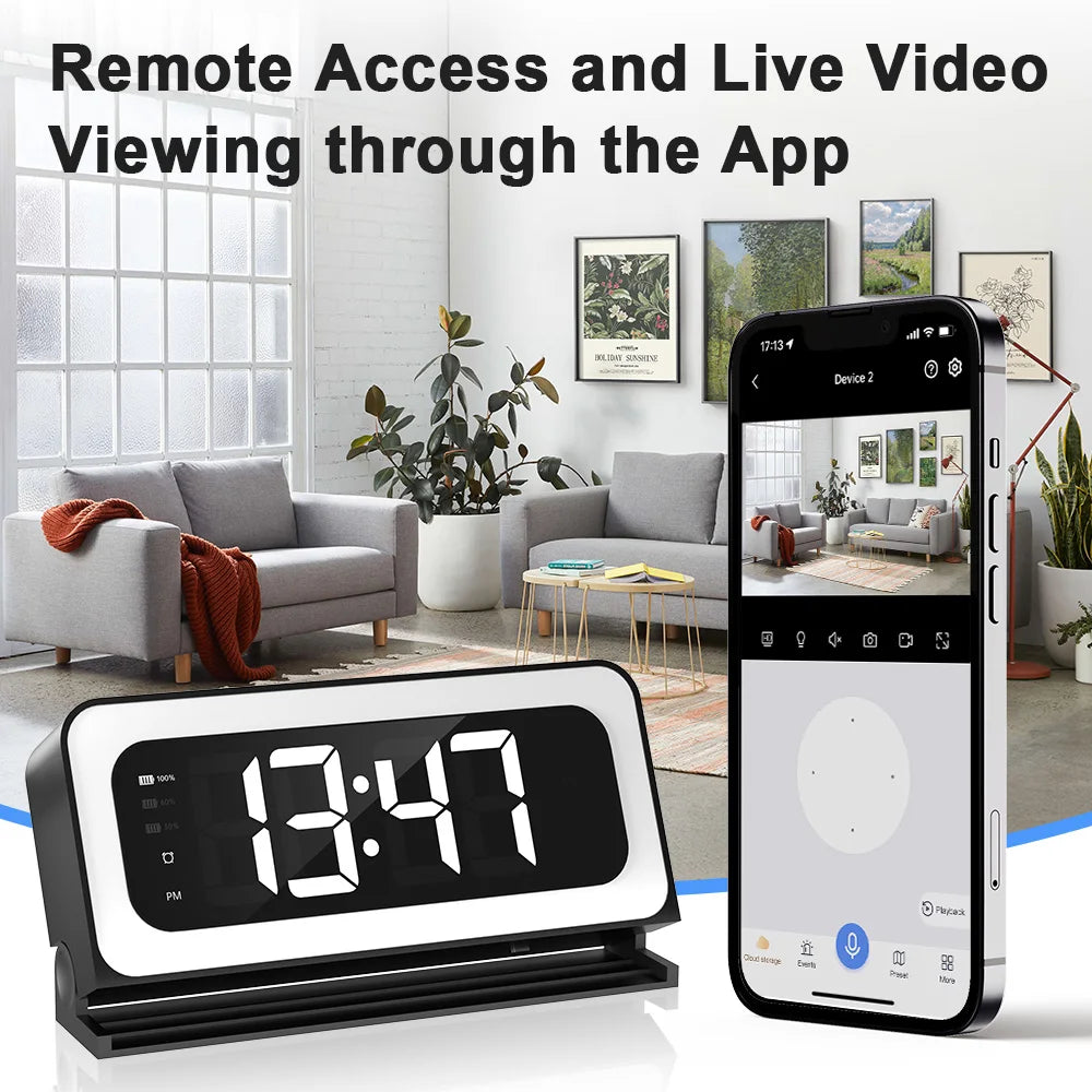 Alarm Clock Mini Wifi Surveillance Camera