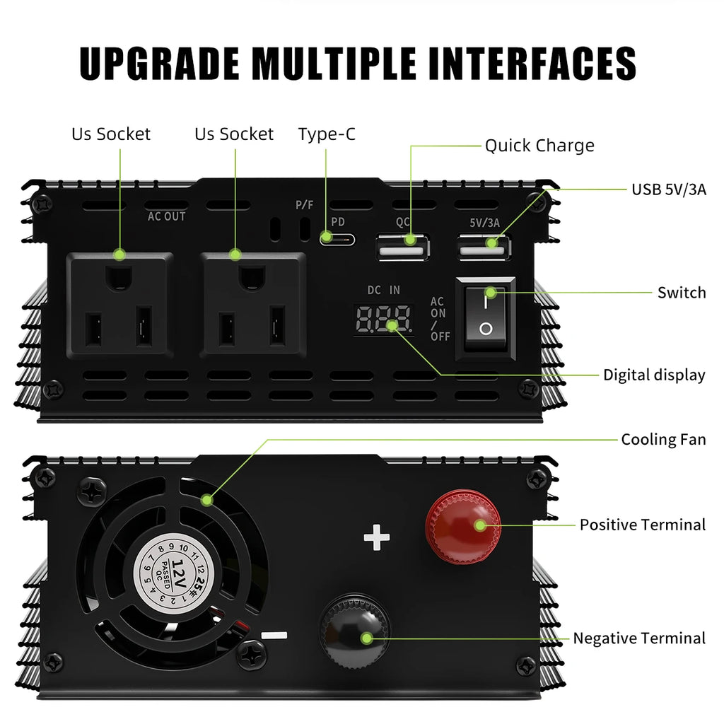 4000W inverter 12V/24V to 110V