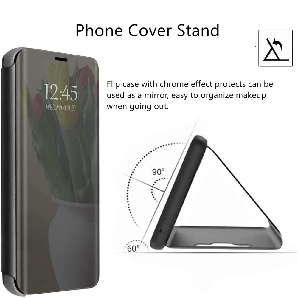 Luxury Smart Case For Samsung Galaxy Mirror Leather