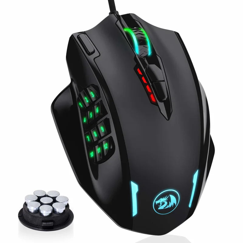 Redragon M908 RGB Backlight LED USB Wired Gaming Mouse 18 Programmable Mouse Buttons