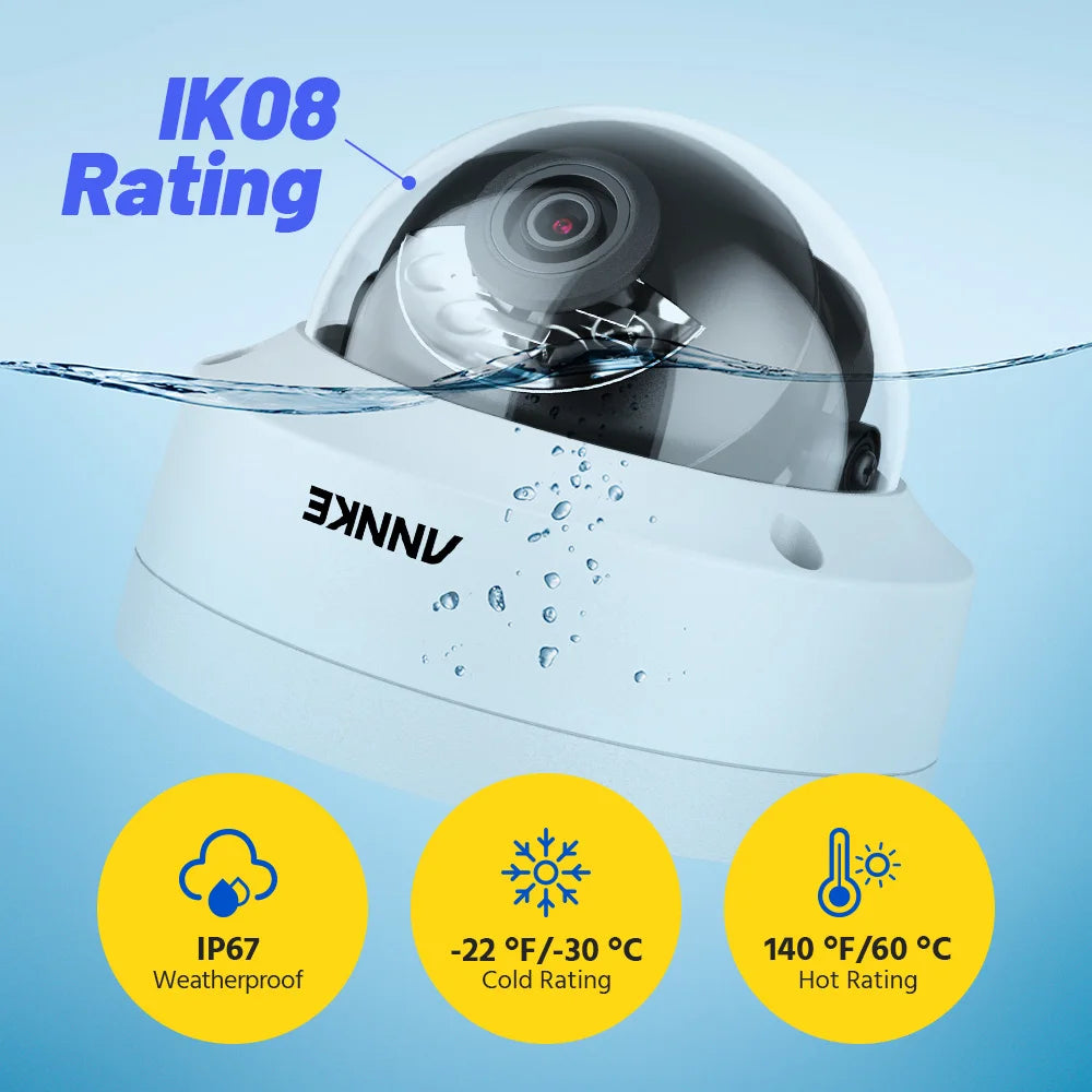 PoE Outdoor Security Camera, Dual Light, Built-in Mic