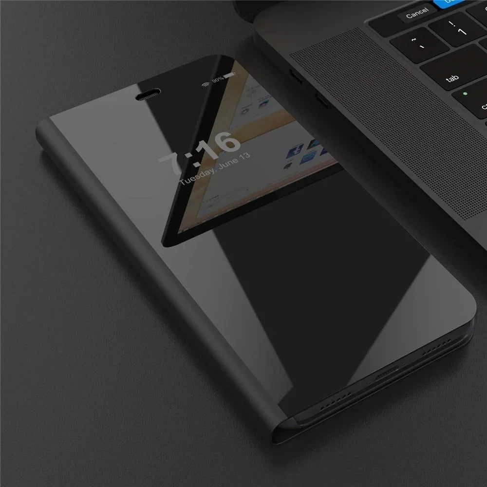 Luxury Smart Case For Samsung Galaxy Mirror Leather