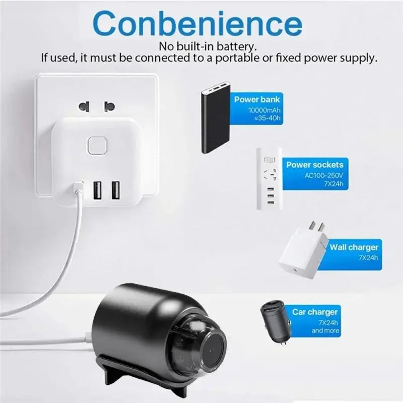Wireless Mini Camera Indoor Security, Night Vision Cam