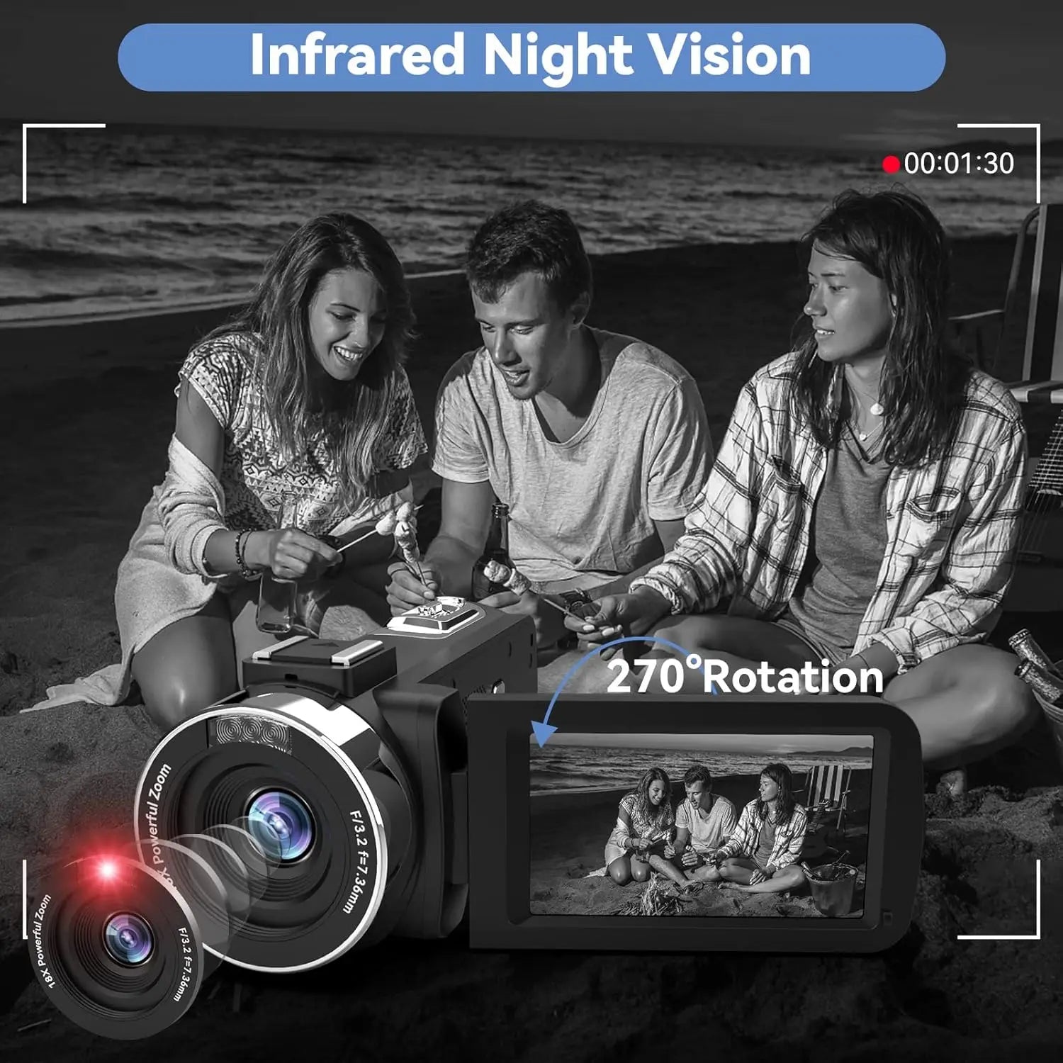 4K Video Camera With Microphone