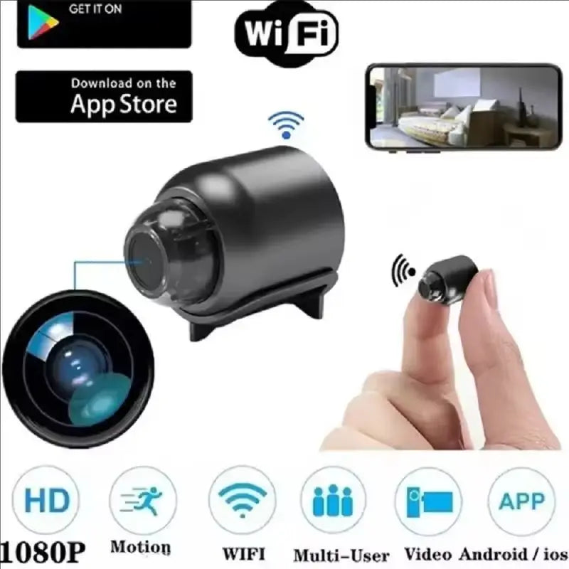 Wireless Mini Camera Indoor Security, Night Vision Cam