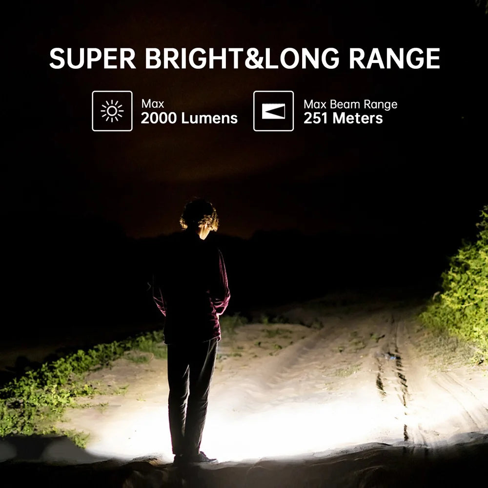 2000lm Powerful LED Flashlight