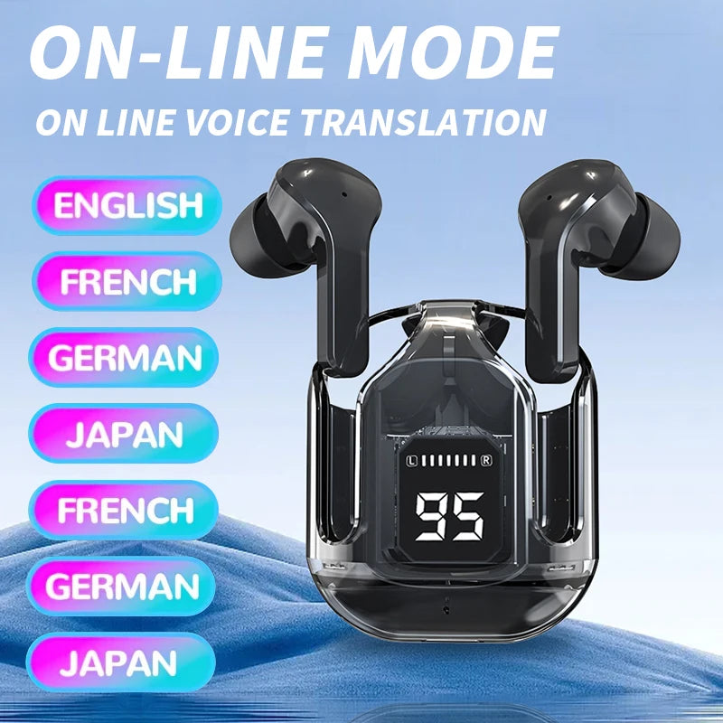 Real-Time AI Translation Headphones Bluetooth Headset Music Calls