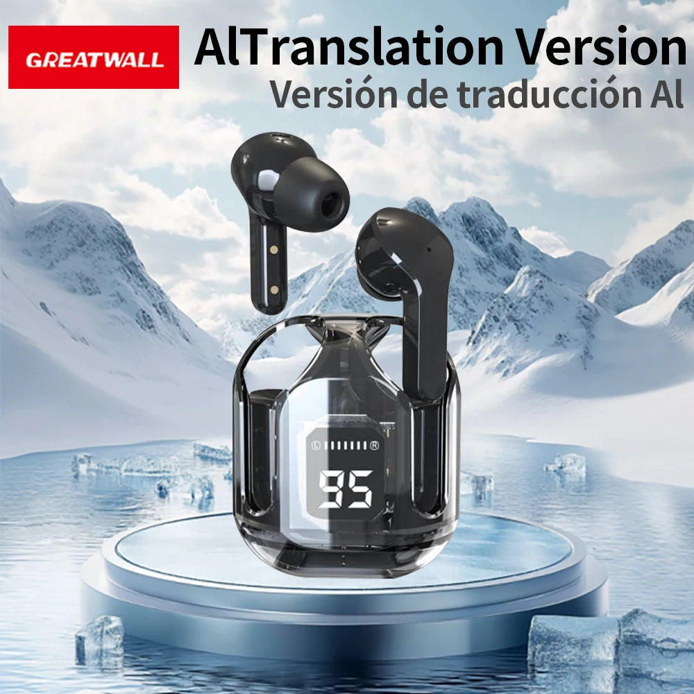 Real-Time AI Translation Headphones Bluetooth Headset Music Calls