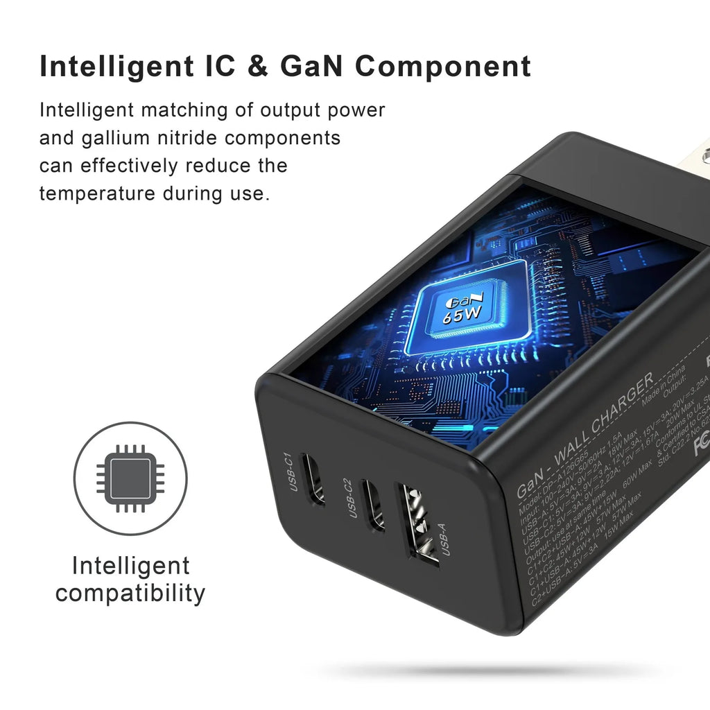3 Port USB C Charging Block