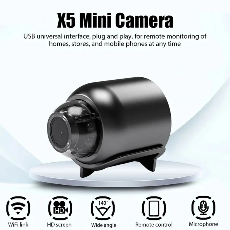 Wireless Mini Camera Indoor Security, Night Vision Cam