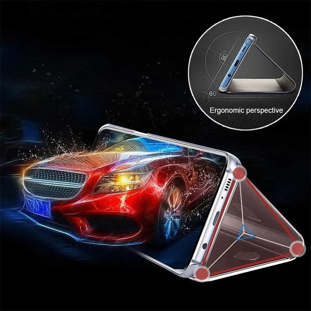 Luxury Smart Case For Samsung Galaxy Mirror Leather