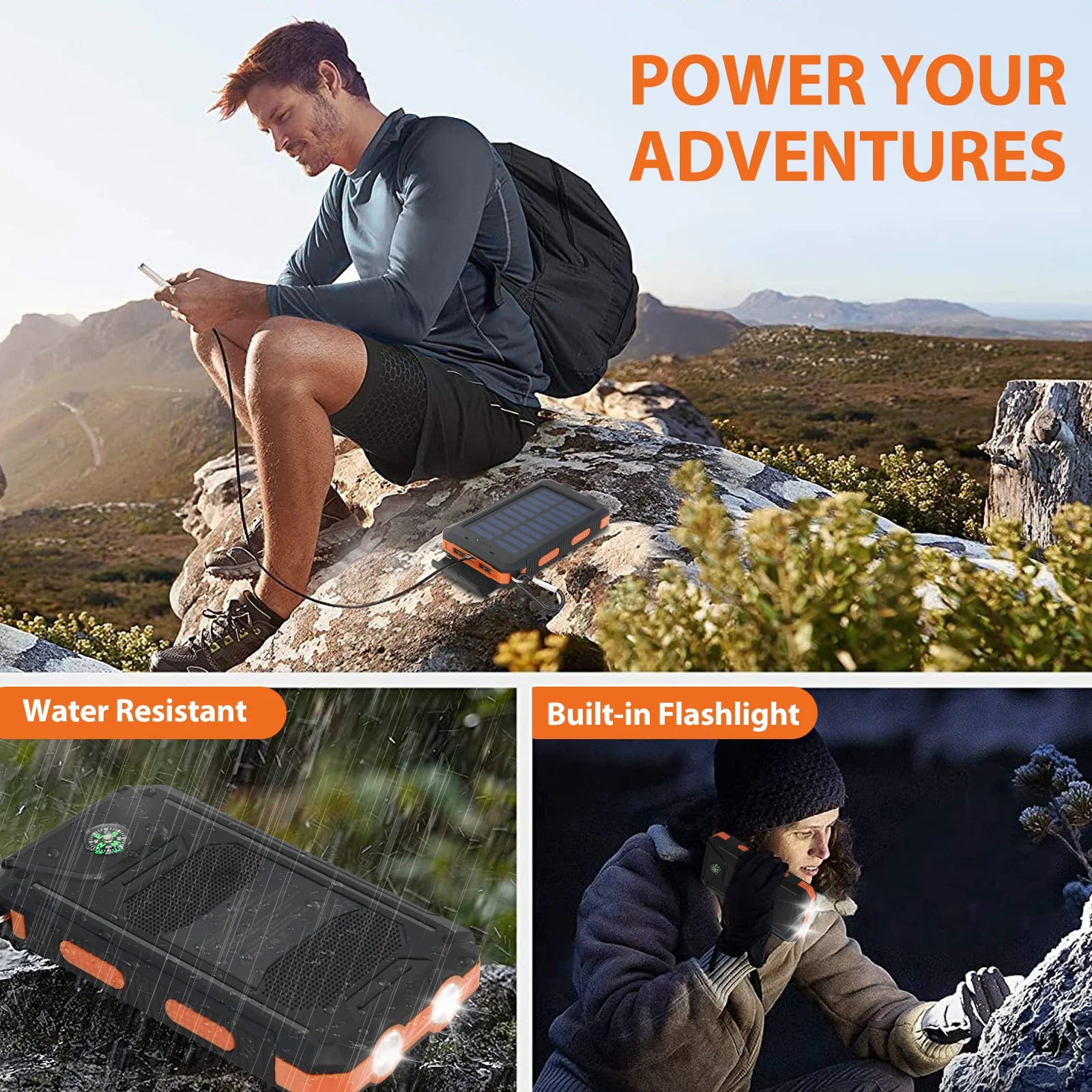 Waterproof Solar Power Bank
