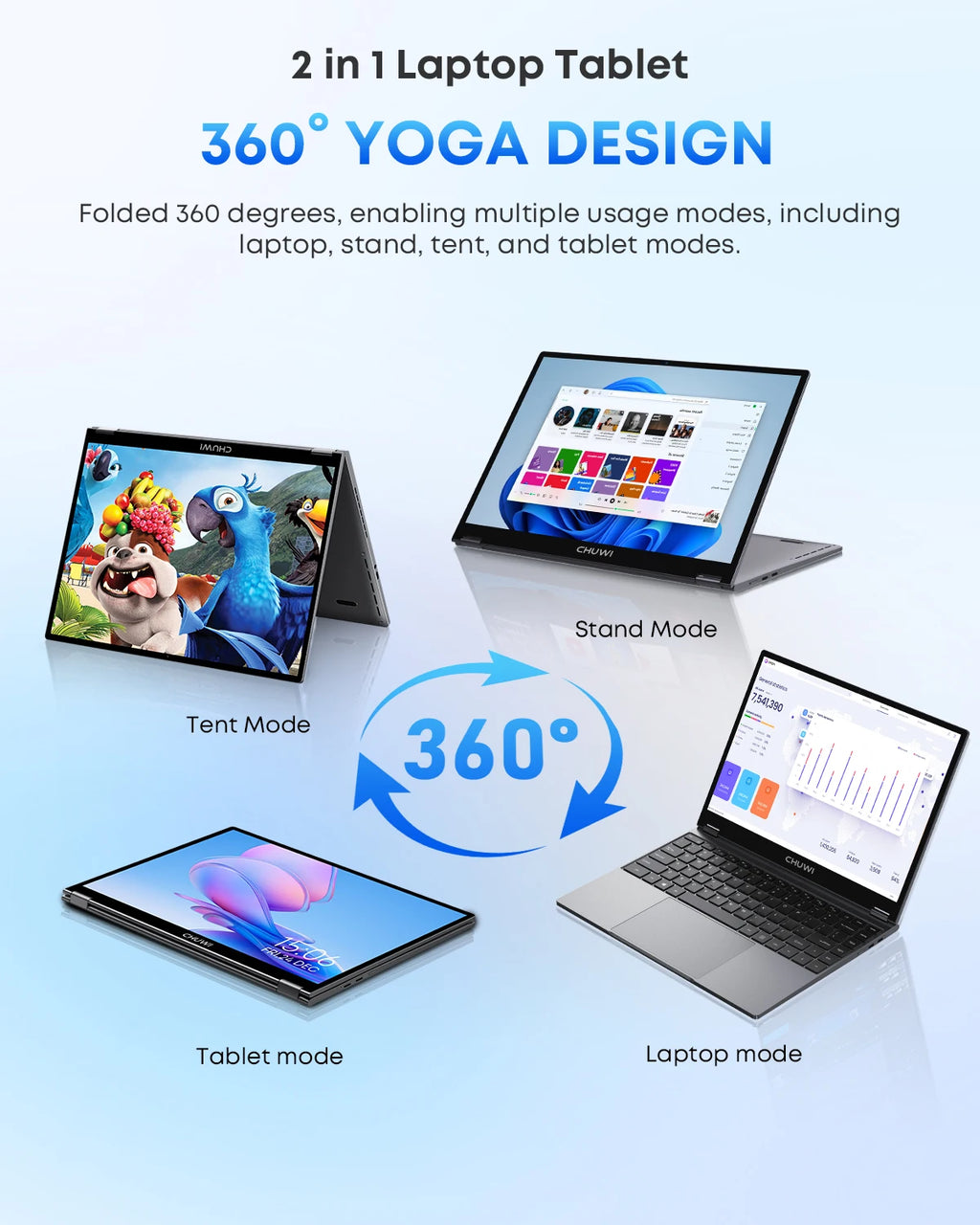 2-in-1 Laptop 13.5'' Intel N150