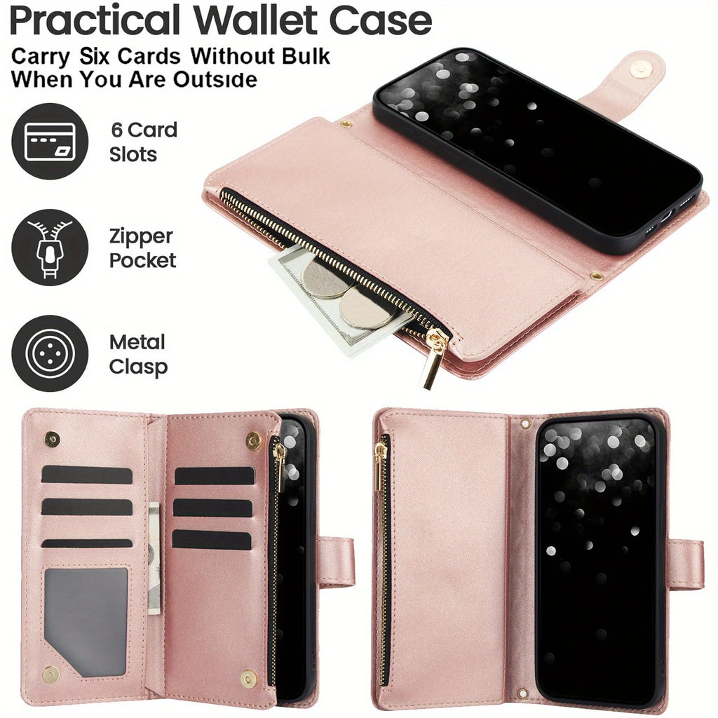 iPhone PU Leather Wallet Flip Case