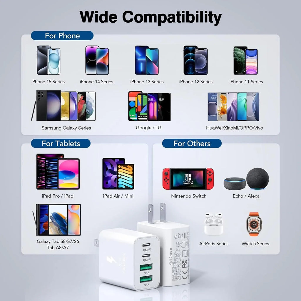 2Pack 40W Wall Charger  for iPhone