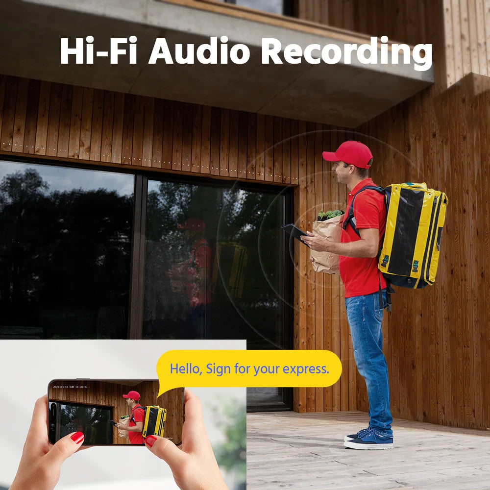 PoE Outdoor Security Camera, Dual Light, Built-in Mic